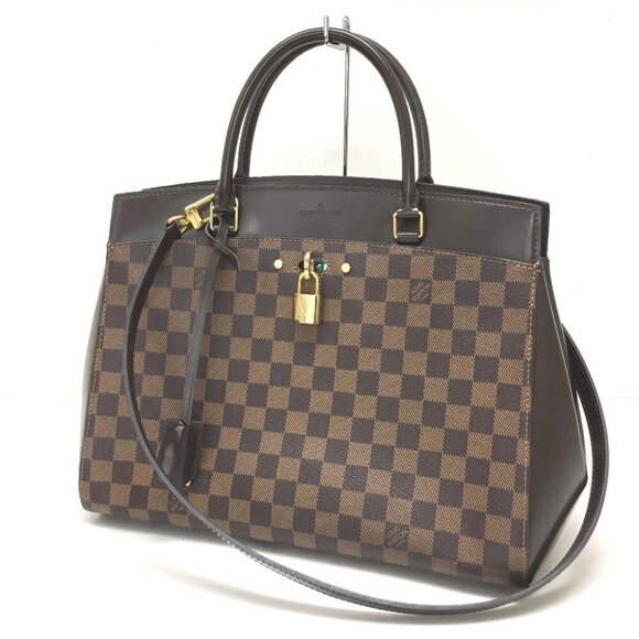 LOUIS VUITTON N41150 Damier Rivoli MM 2 WAY Hand Bag DamierCanvas - Picture 1 of 12